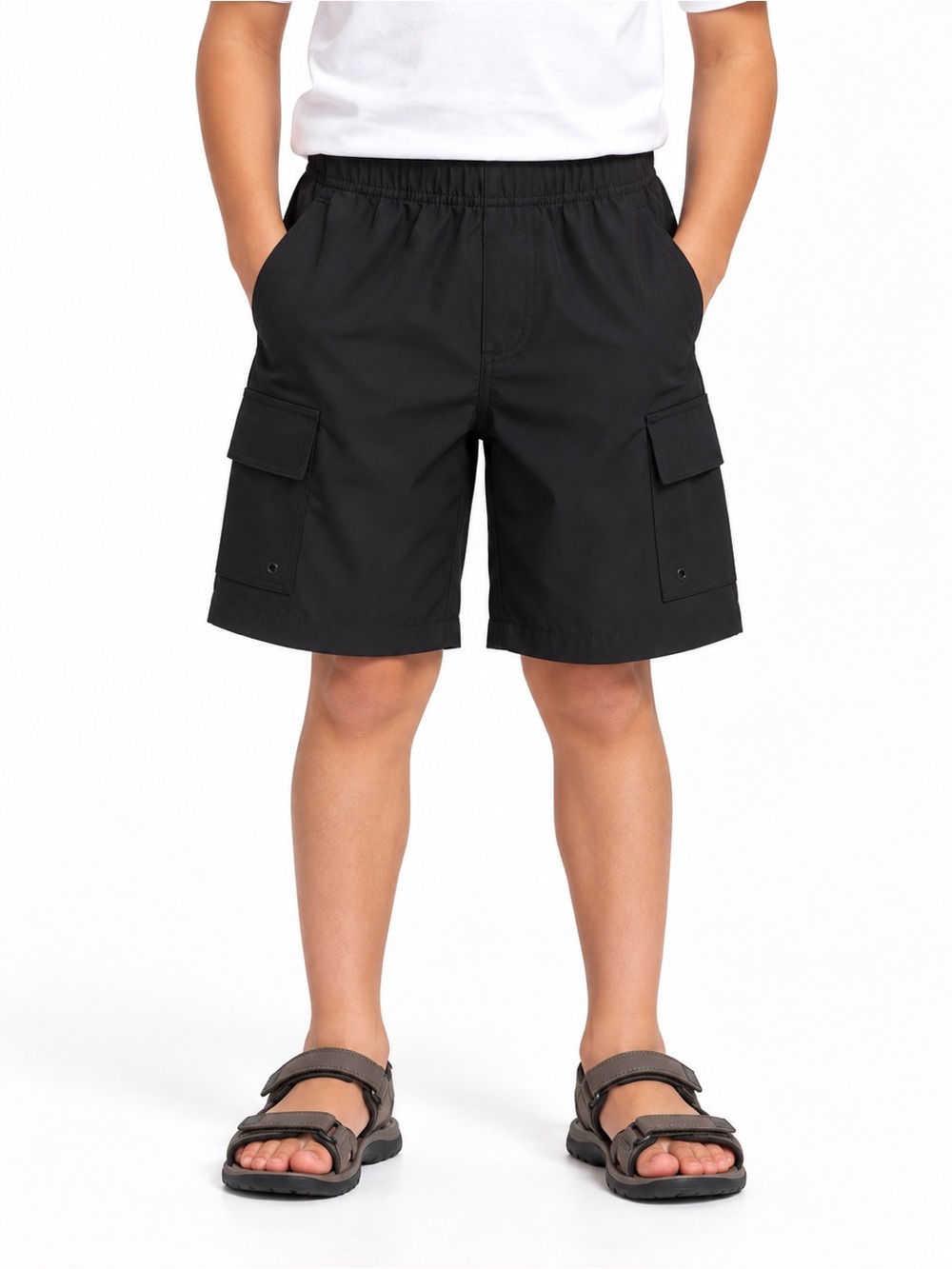 NWT Hurley Boys’ Black Cargo Swim Shorts | Size 8